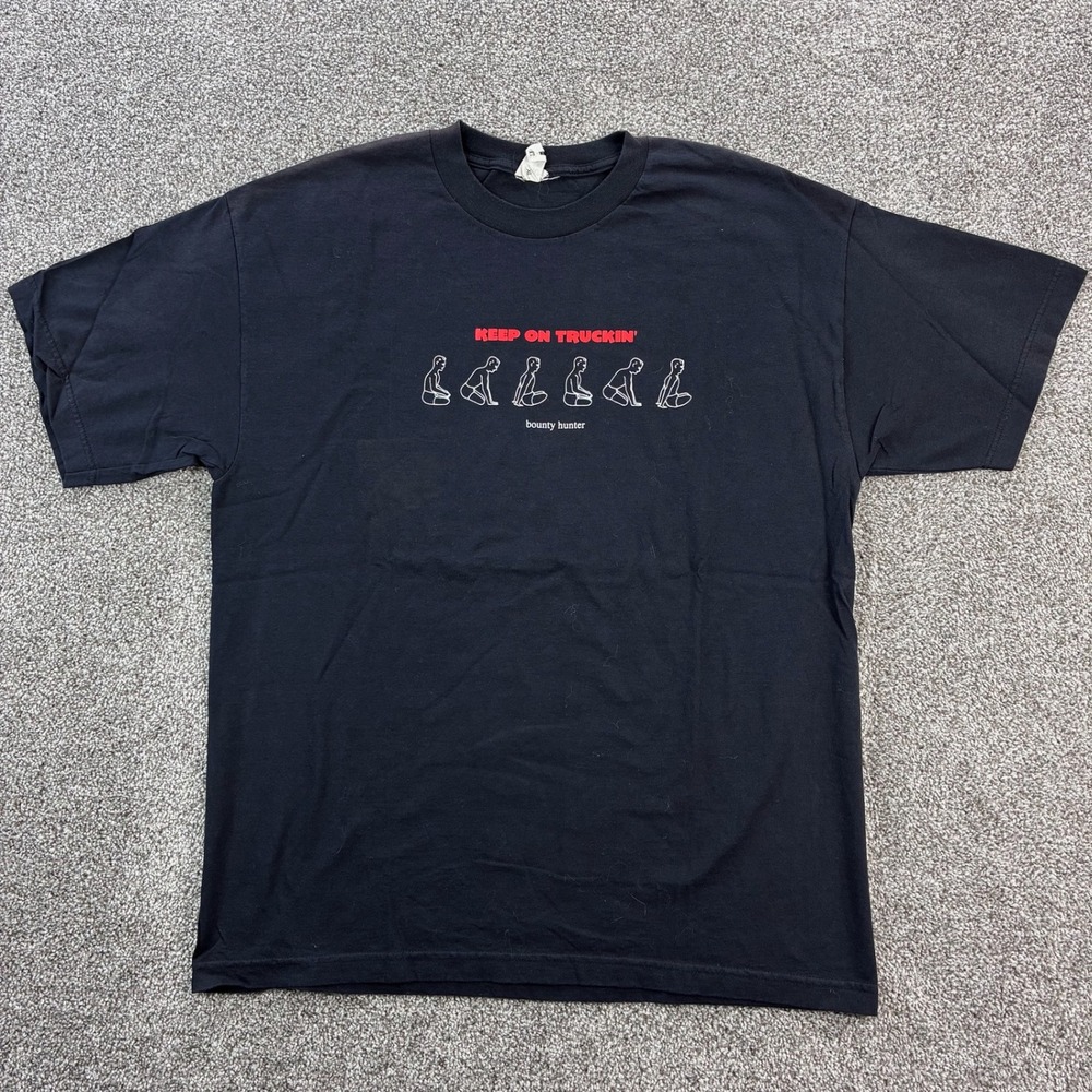 Vintage Bounty Hunter Shirt Mens‎ XL Keep on Truckin' Amputee Skate Dark Humor